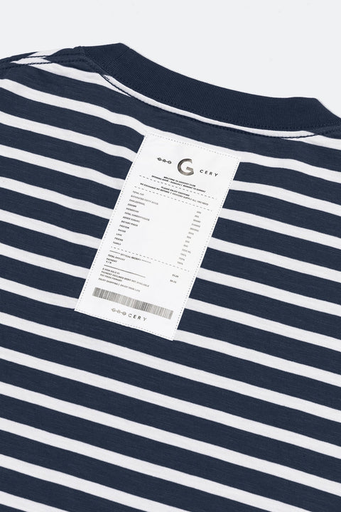 GROCERY TEE - 001 INVOICE/ STRIPE NAVY - GROGROCERY