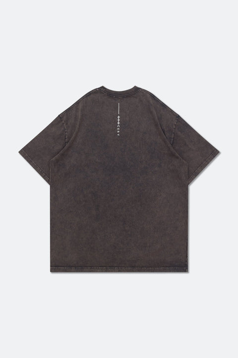 GROCERY TEE-058 SNOW WASHED SMALL LOGO TEE/ WASHED CHARCOAL - GROGROCERY