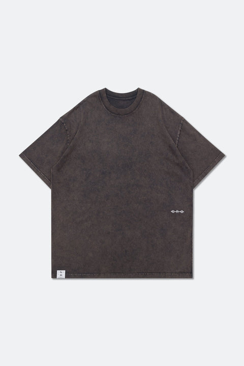 GROCERY TEE-058 SNOW WASHED SMALL LOGO TEE/ WASHED CHARCOAL - GROGROCERY