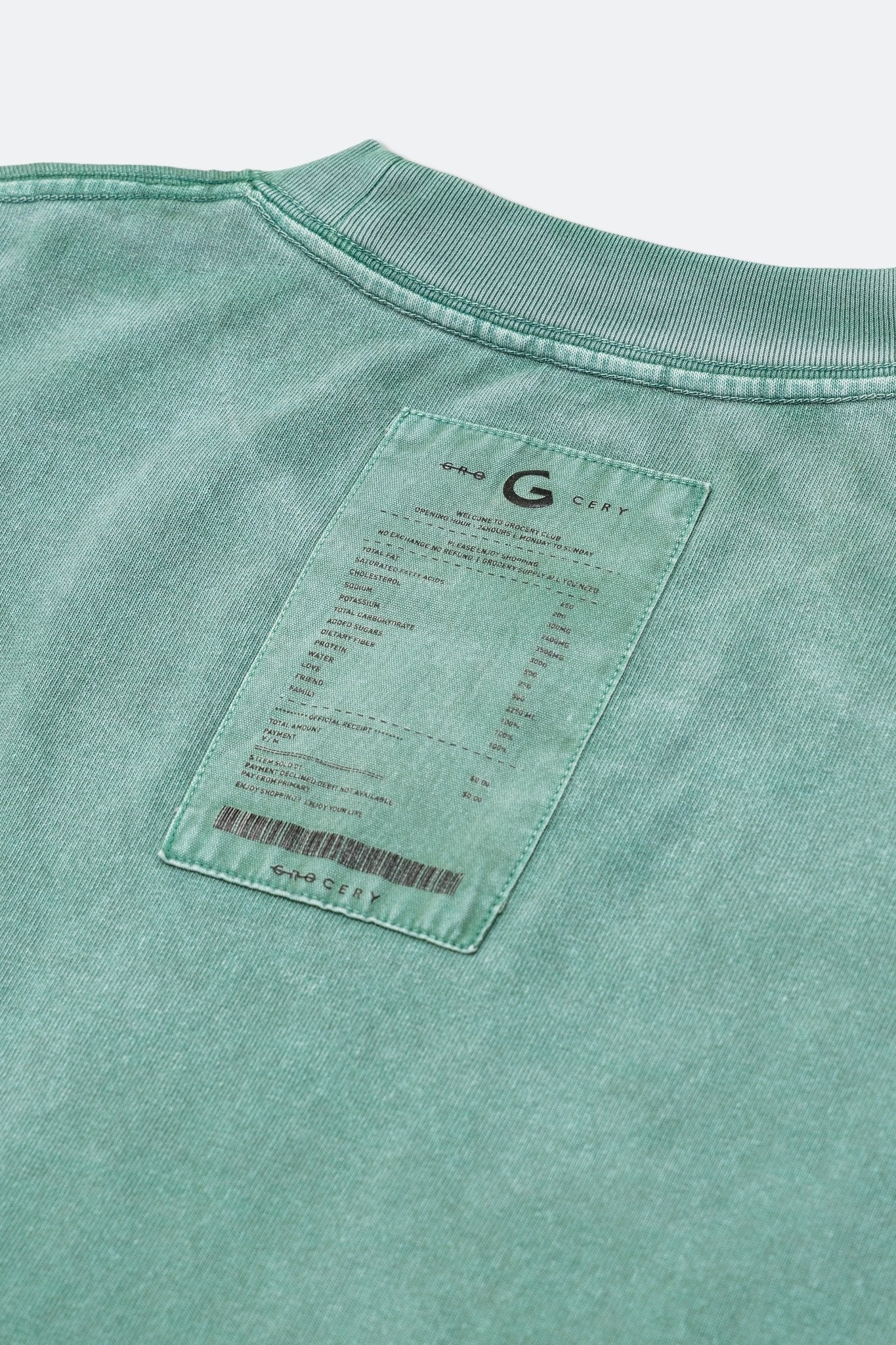 GROCERY TEE - 077 DIRTY WASHED INVOICE/ FADED GREEN - GROGROCERY