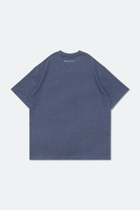 GROCERY TEE - 078 EMBROIDERY LOGO POCKET TEE/ DUSTY BLUE - GROGROCERY