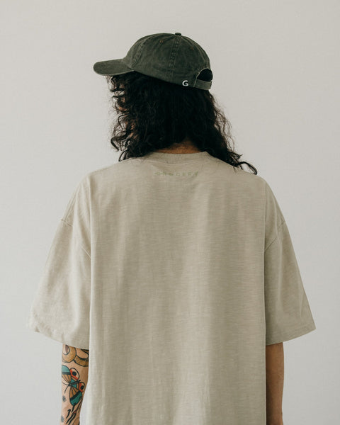 GROCERY TEE - 078 EMBROIDERY LOGO POCKET TEE/ DUSTY GREEN - GROGROCERY