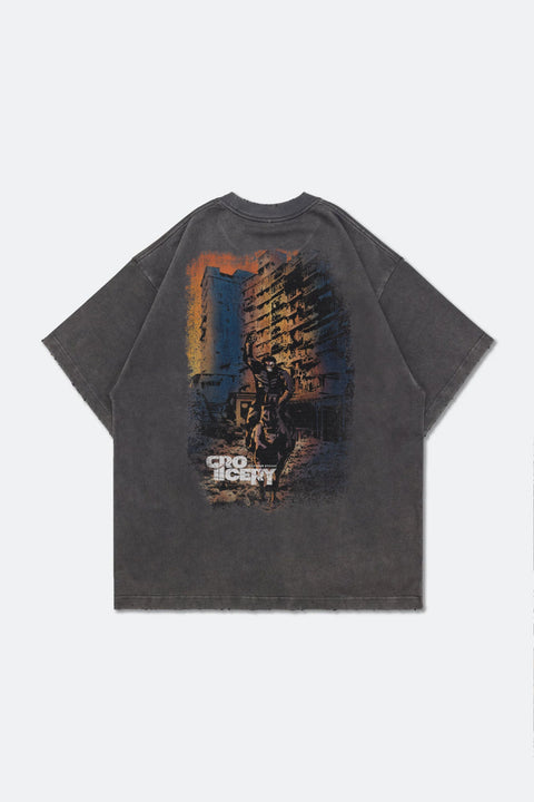 GROCERY TEE - 082 TOGETHER STRONG WASHED GRAPHIC TEE/ CHARCOAL - GROGROCERY