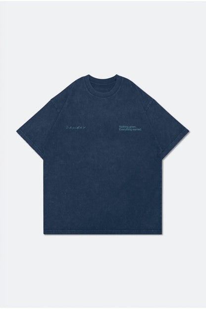 GROCERY THE KING WASHED TEE BY ADAM LISTER/ NAVY - GROGROCERY