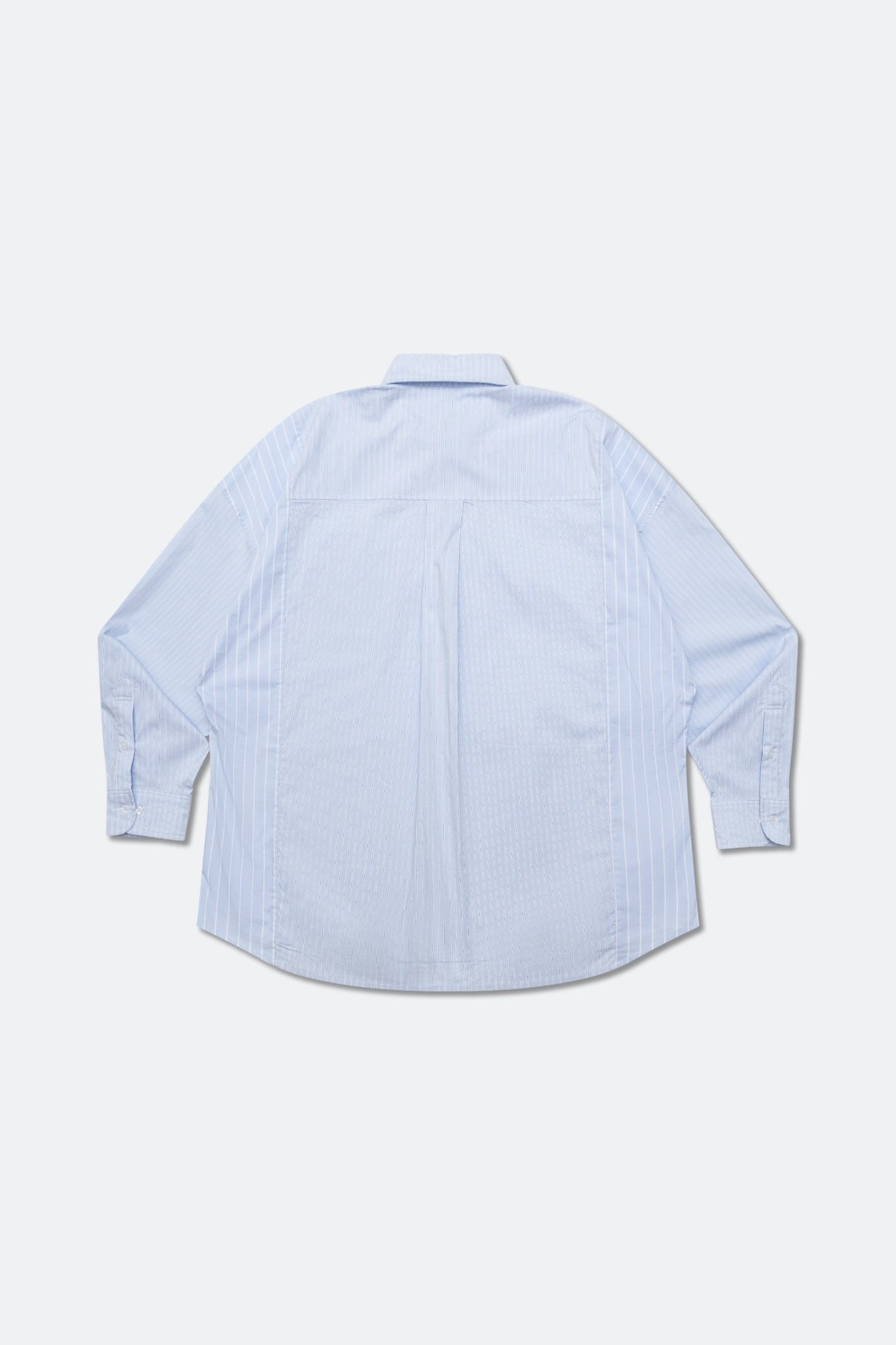 GROCERY TWO TONE PATCHWORK STRIPE SHIRT/ LIGHT BLUE - GROGROCERY