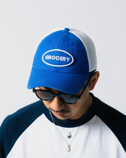 GROCERY TWO TONE TRUCKER CAP/ COBALT BLUE - GROGROCERY