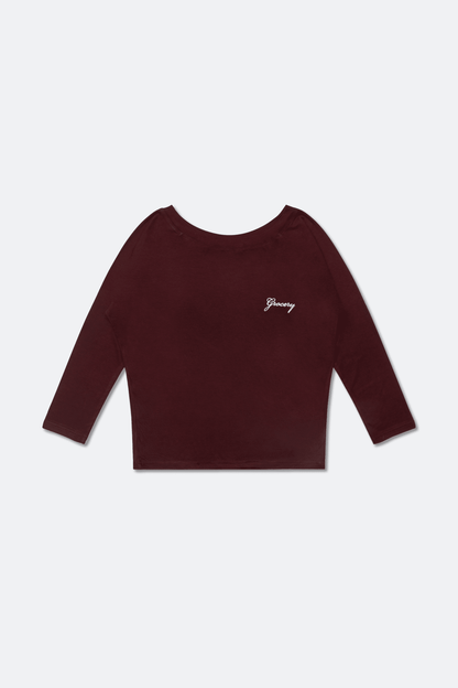 GROCERY TWO - WAY LONG TOP/ BURGUNDY - GROGROCERY