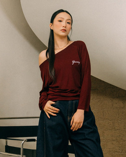 GROCERY TWO - WAY LONG TOP/ BURGUNDY - GROGROCERY