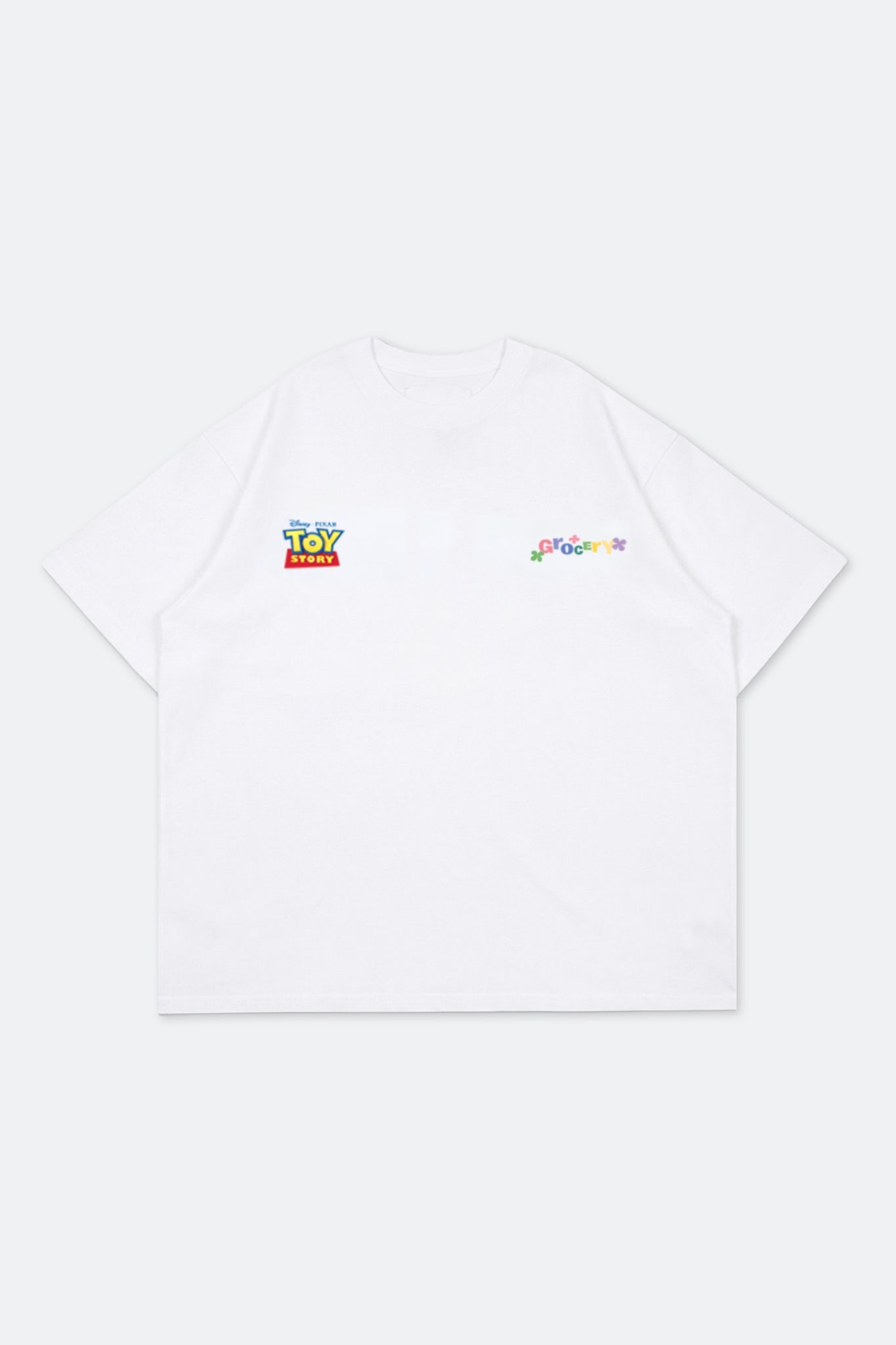 GROCERY | UNBOX INDUSTRIES | MAKEITLOUD | TOY STORY GRAPHIC BOXY TEE BY TOO NATTHAPONG/ WHITE - GROGROCERY