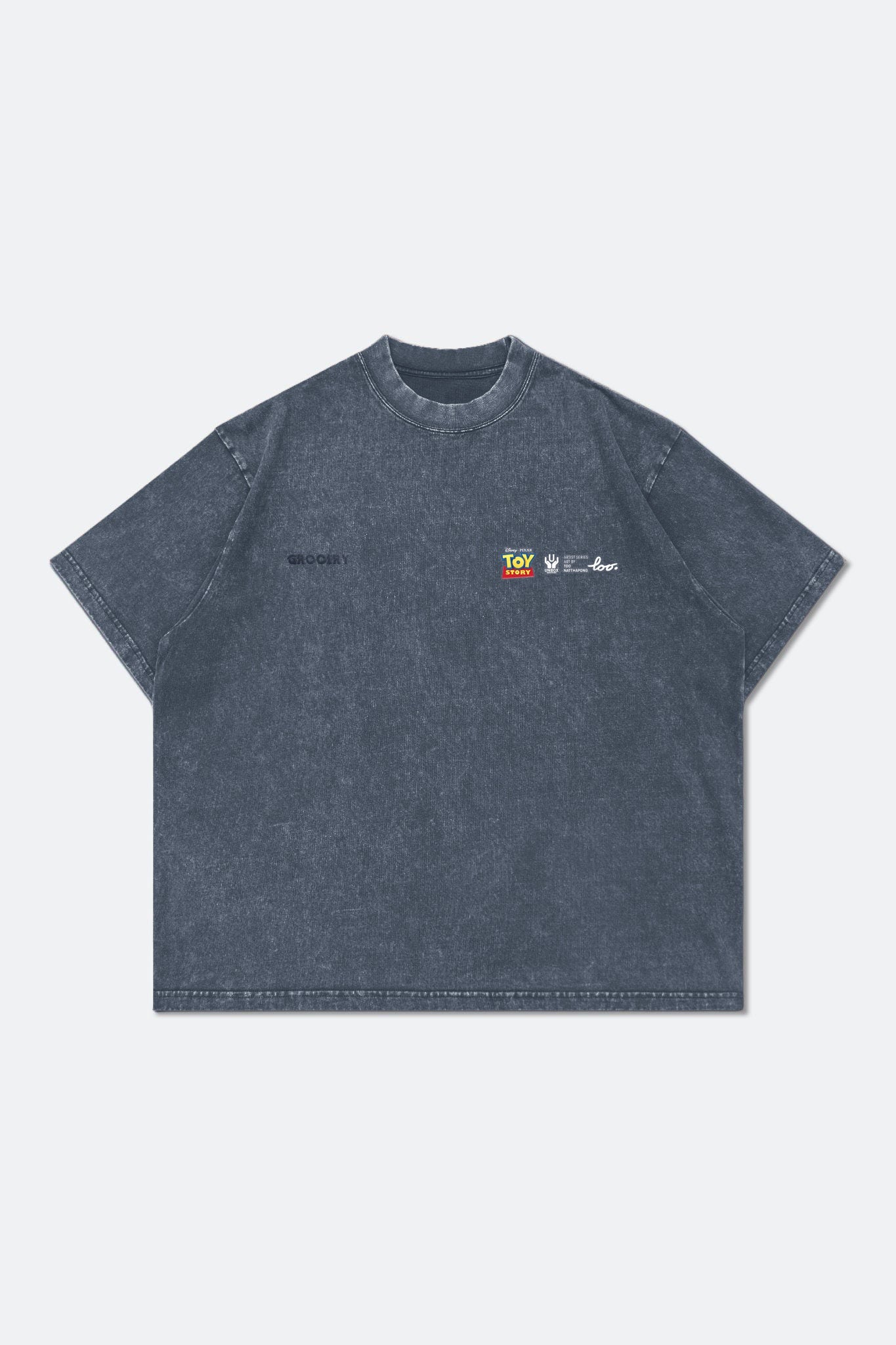 GROCERY | UNBOX INDUSTRIES | MAKEITLOUD | TOY STORY WASHED GRAPHIC BOXY TEE BY TOO NATTHAPONG/ NAVY - GROGROCERY