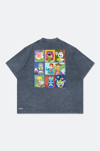 GROCERY | UNBOX INDUSTRIES | MAKEITLOUD | TOY STORY WASHED GRAPHIC BOXY TEE BY TOO NATTHAPONG/ NAVY - GROGROCERY