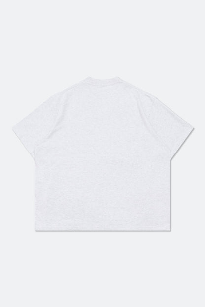 GROCERY VINTAGE COLLEGE LOGO BOXY TEE/ HEATHER GREY - GROGROCERY