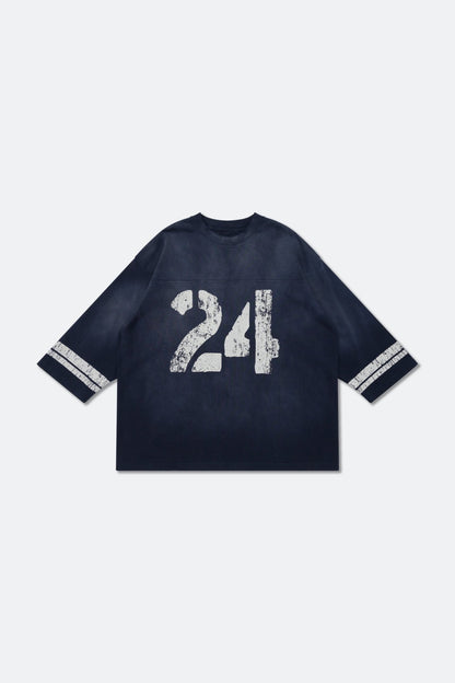 GROCERY WASHED 24 MID SLEEVE TEE/ NAVY - GROGROCERY
