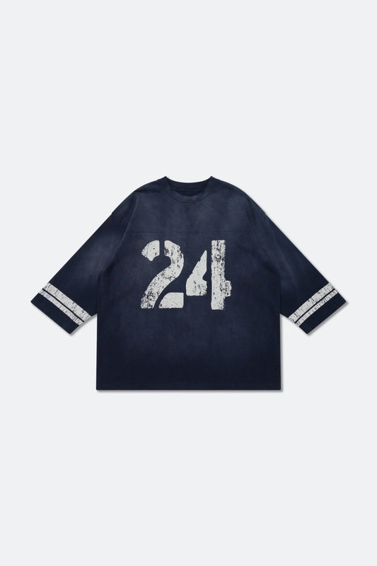 GROCERY WASHED 24 MID SLEEVE TEE/ NAVY - GROGROCERY