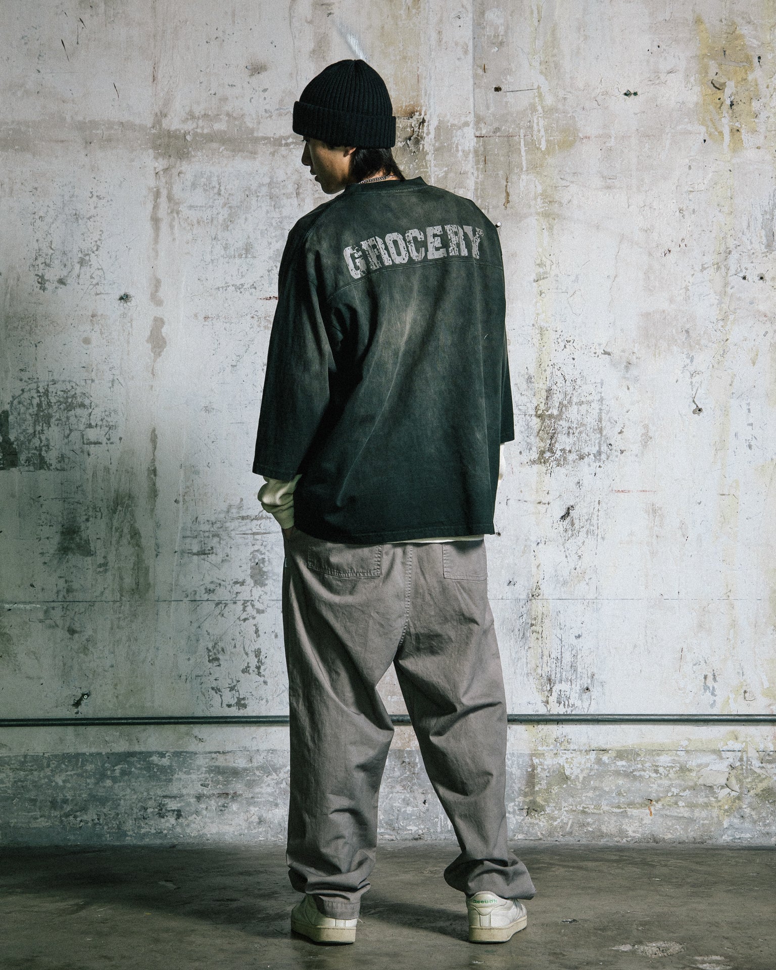 GROCERY WASHED 24 MID SLEEVE TEE/ WASHED GREEN - GROGROCERY