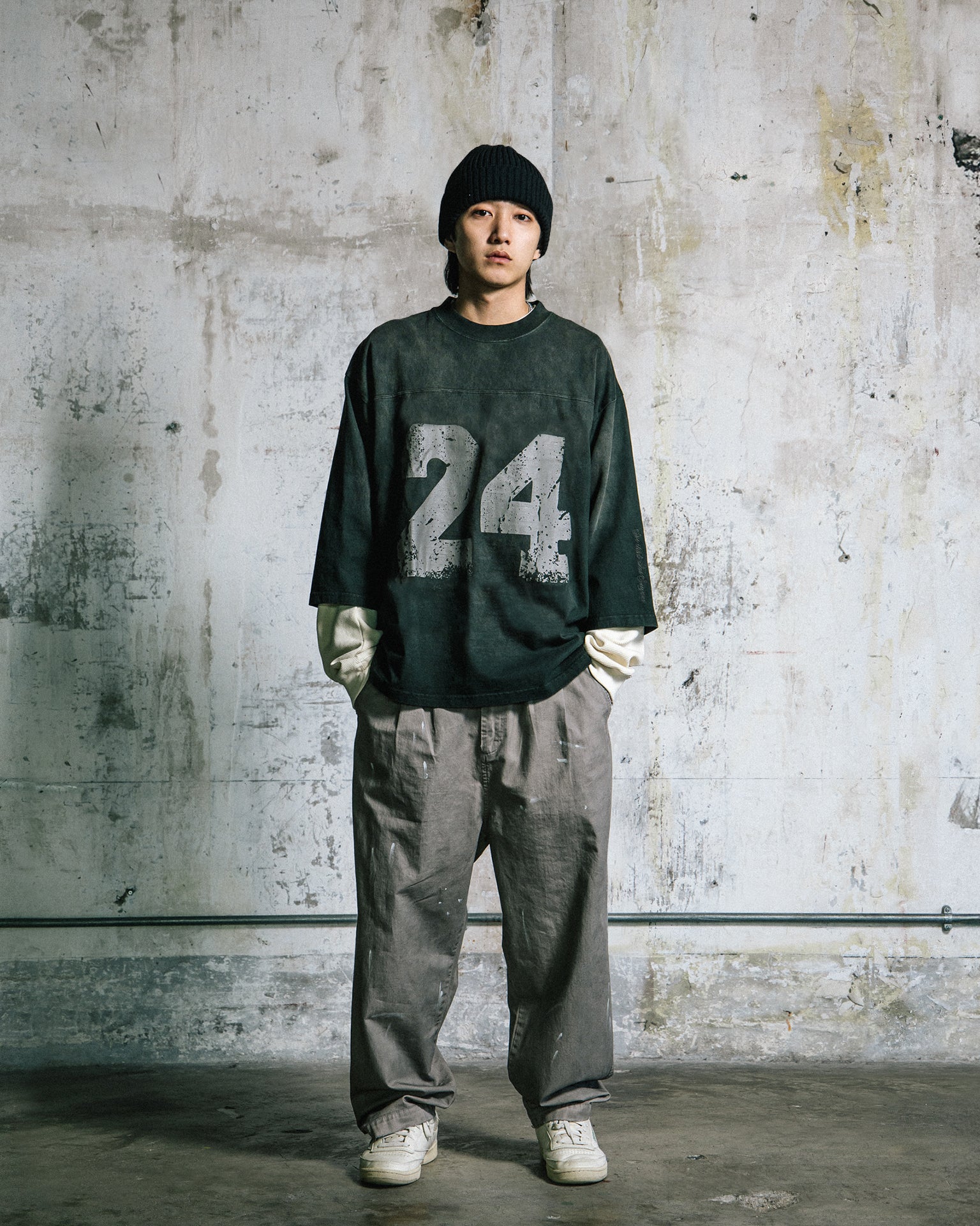 GROCERY WASHED 24 MID SLEEVE TEE/ WASHED GREEN - GROGROCERY