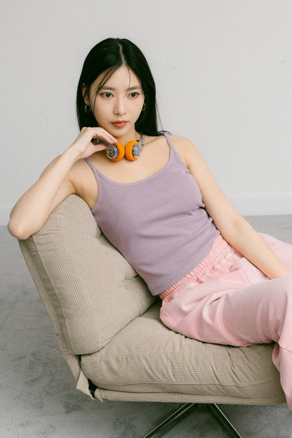 GROCERY WASHED CAMISOLE TANK TOP/ FADED PURPLE - GROGROCERY