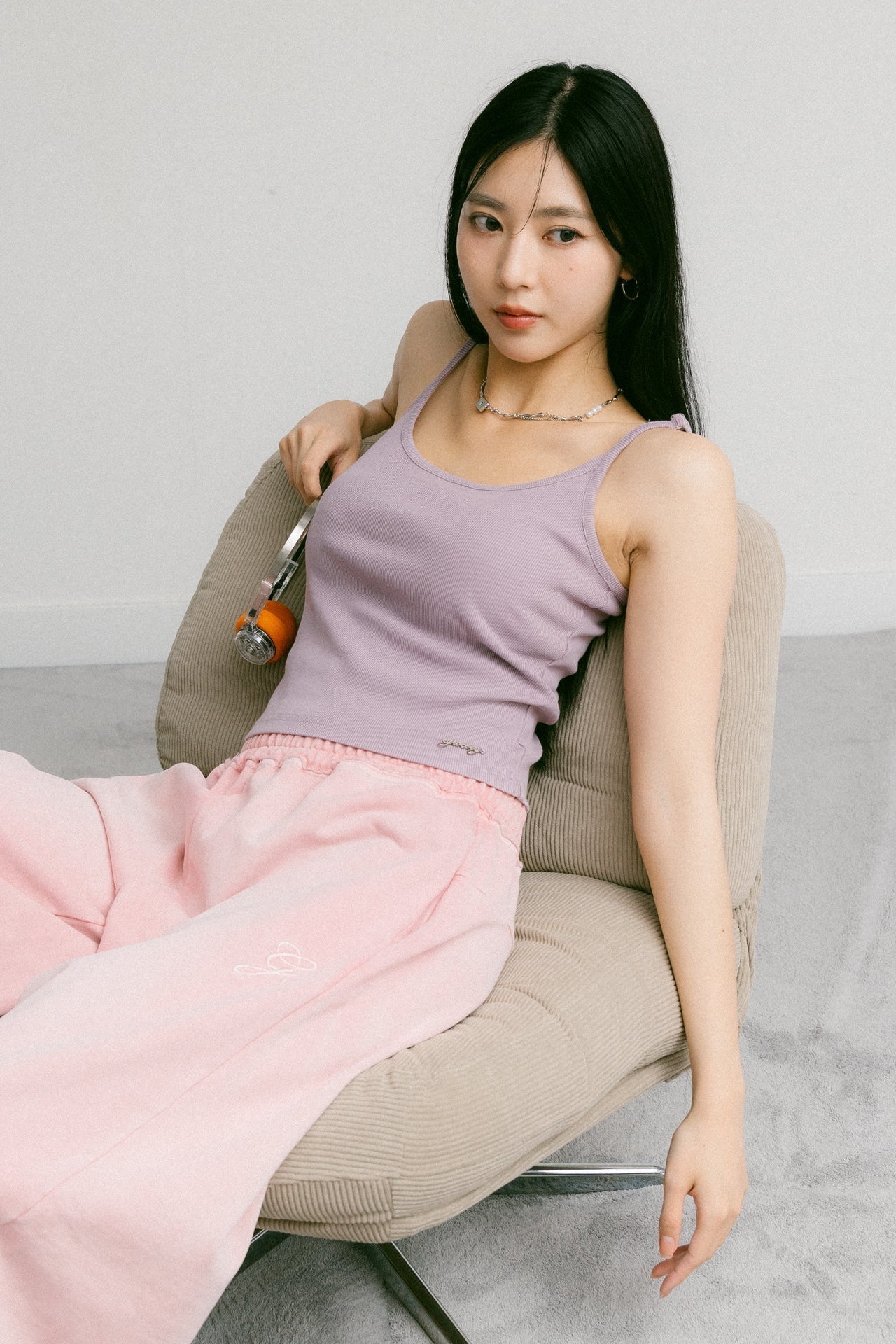 GROCERY WASHED CAMISOLE TANK TOP/ FADED PURPLE - GROGROCERY