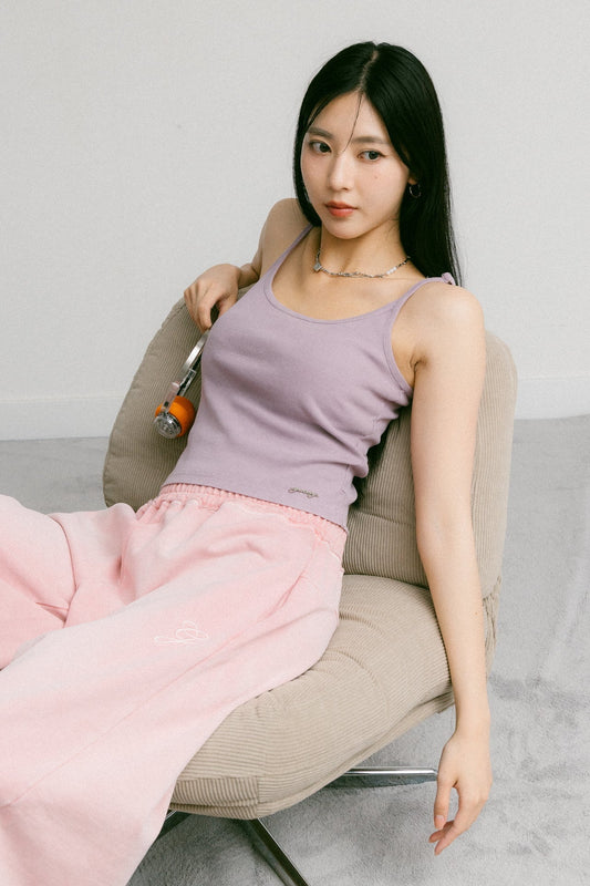 GROCERY WASHED CAMISOLE TANK TOP/ FADED PURPLE - GROGROCERY