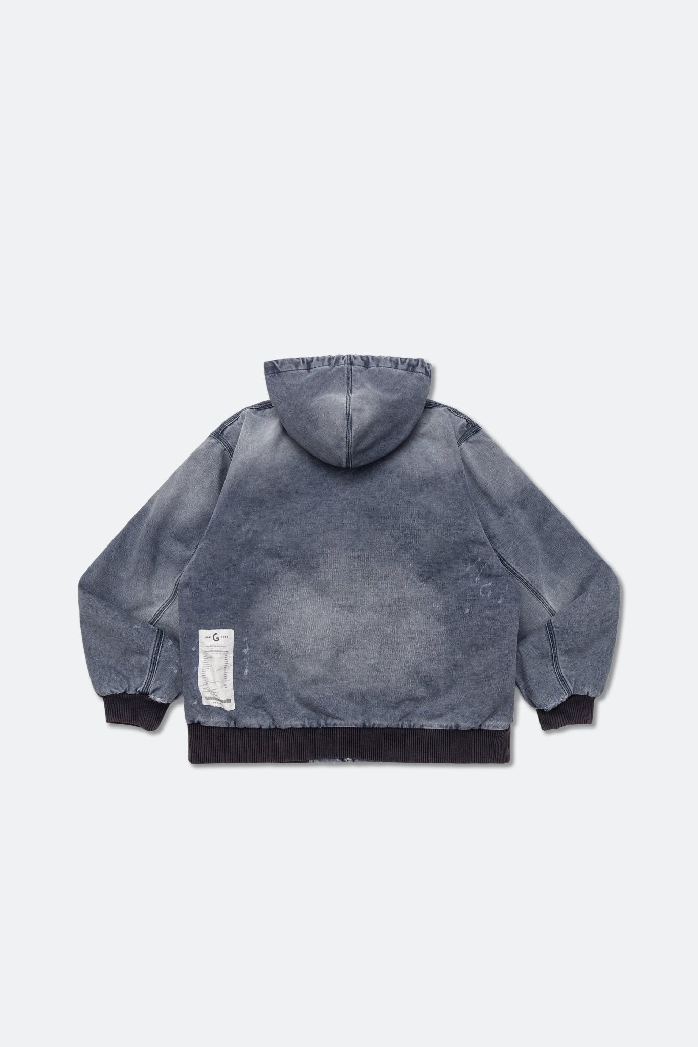 GROCERY WASHED CANVAS HOODED WORK JACKET/ FROSTY BLUE - GROGROCERY