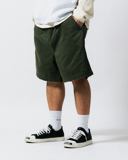 GROCERY WASHED CHINO SHORTS/ OLIVE - GROGROCERY