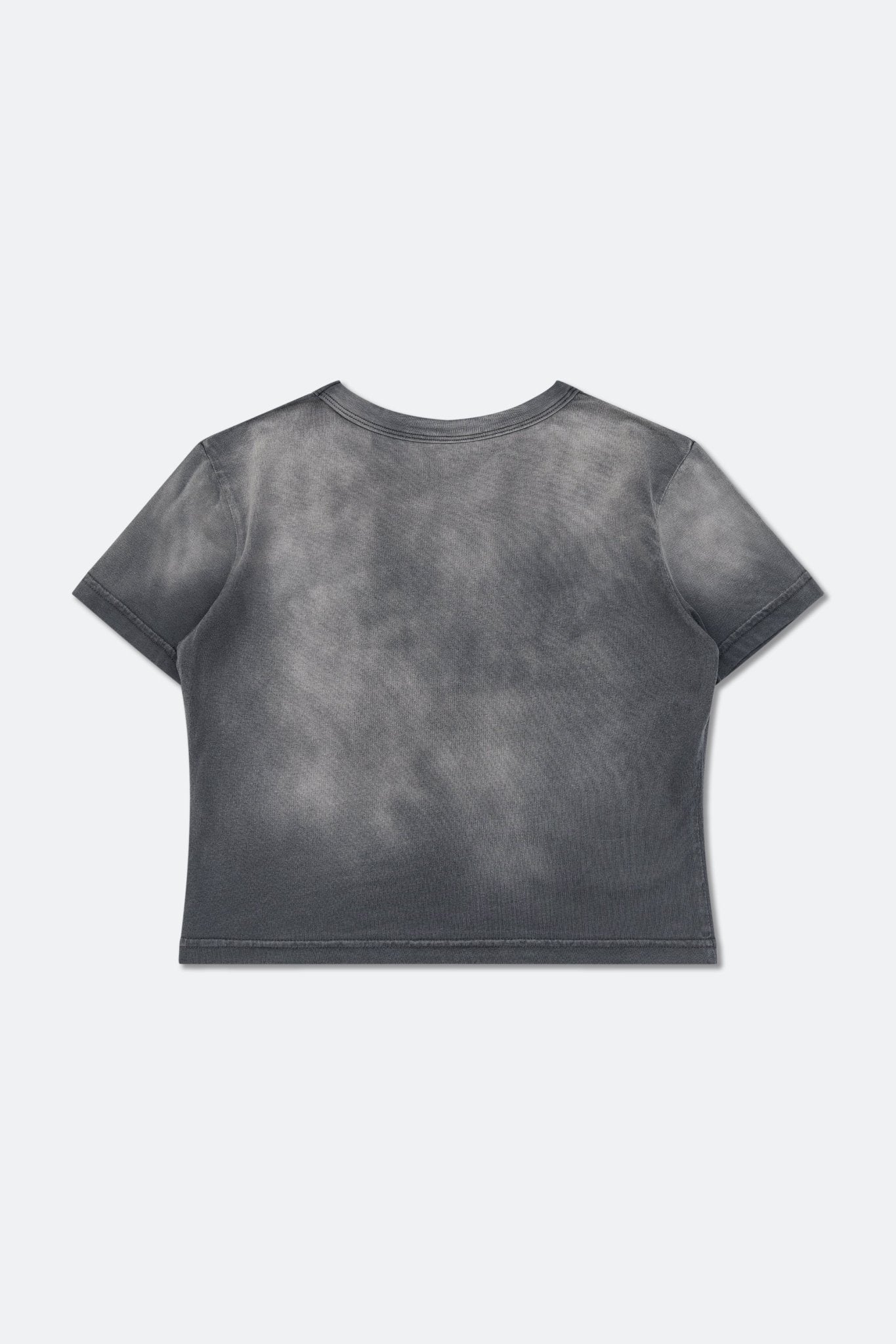 GROCERY WASHED COLLEGE BABY TEE/ FADED GREY - GROGROCERY