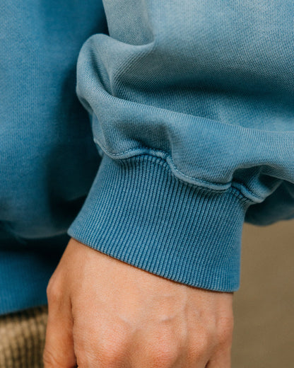 GROCERY WASHED COLLEGE LOGO CREWNECK SWEATER/ FADED BLUE - GROGROCERY