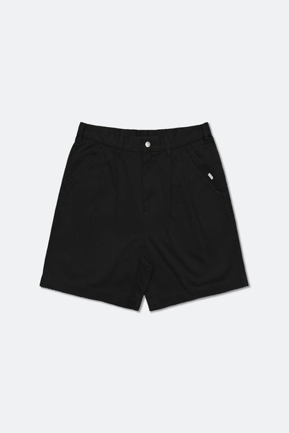 GROCERY WASHED DOUBLE POCKET DISTRESSED CHINO SHORTS/ BLACK - GROGROCERY