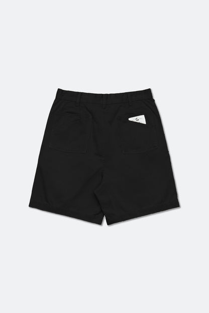 GROCERY WASHED DOUBLE POCKET DISTRESSED CHINO SHORTS/ BLACK - GROGROCERY