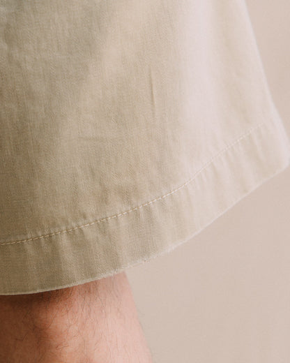 GROCERY WASHED DOUBLE POCKET DISTRESSED CHINO SHORTS/ KHAKI - GROGROCERY