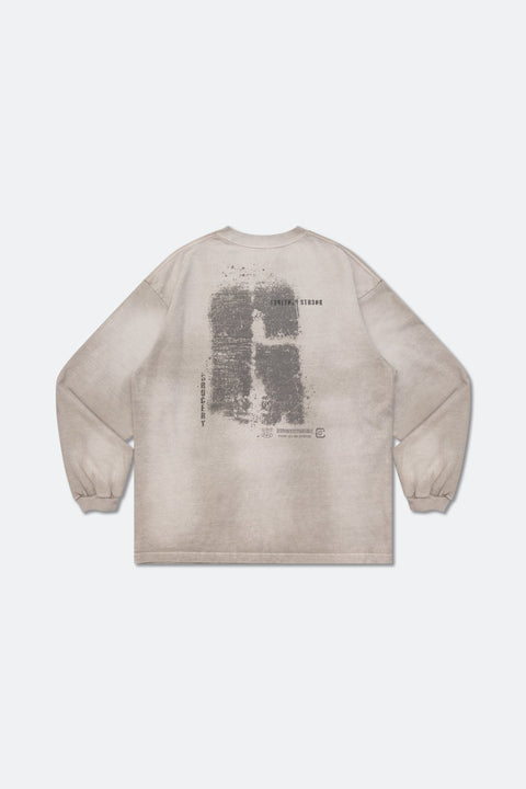 GROCERY WASHED G - LOGO GRAPHIC LONG TOP/ DESERT GREY - GROGROCERY