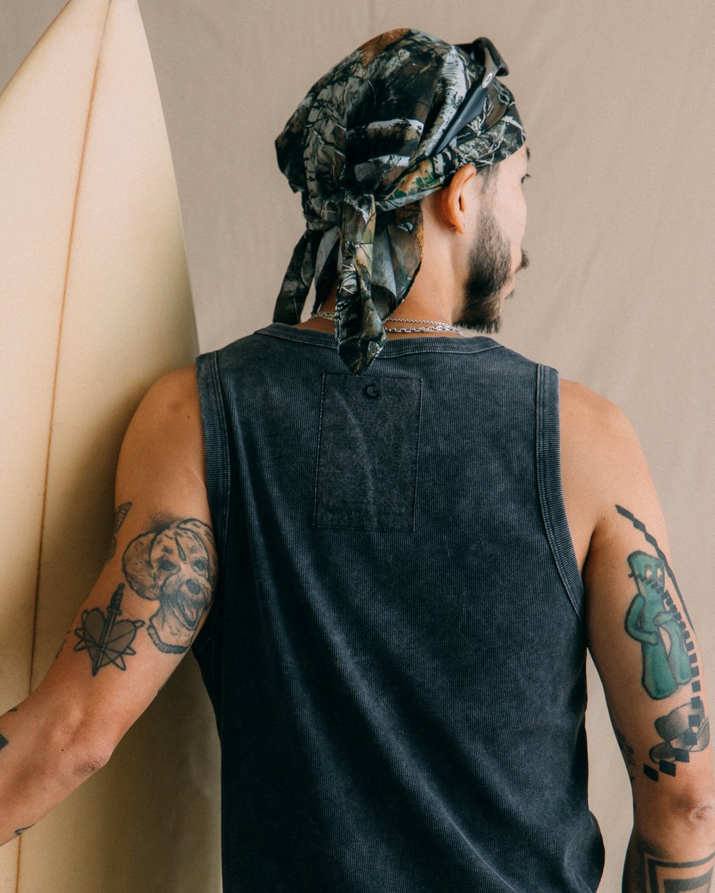GROCERY WASHED INVOICE TANK TOP/ CHARCOAL - GROGROCERY