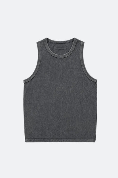GROCERY WASHED INVOICE TANK TOP/ CHARCOAL - GROGROCERY