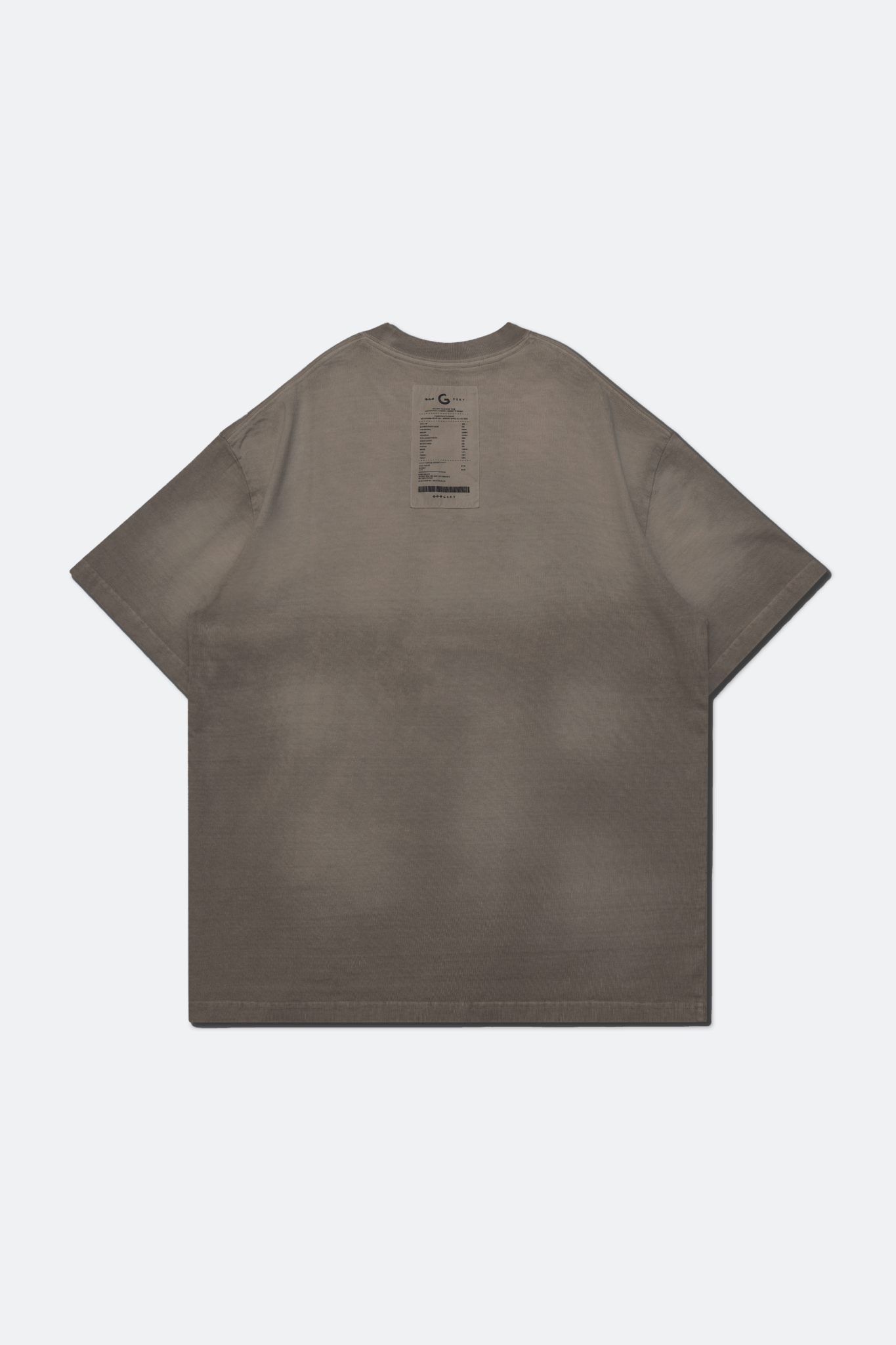 GROCERY WASHED INVOICE TEE/ FADED BROWN - GROGROCERY