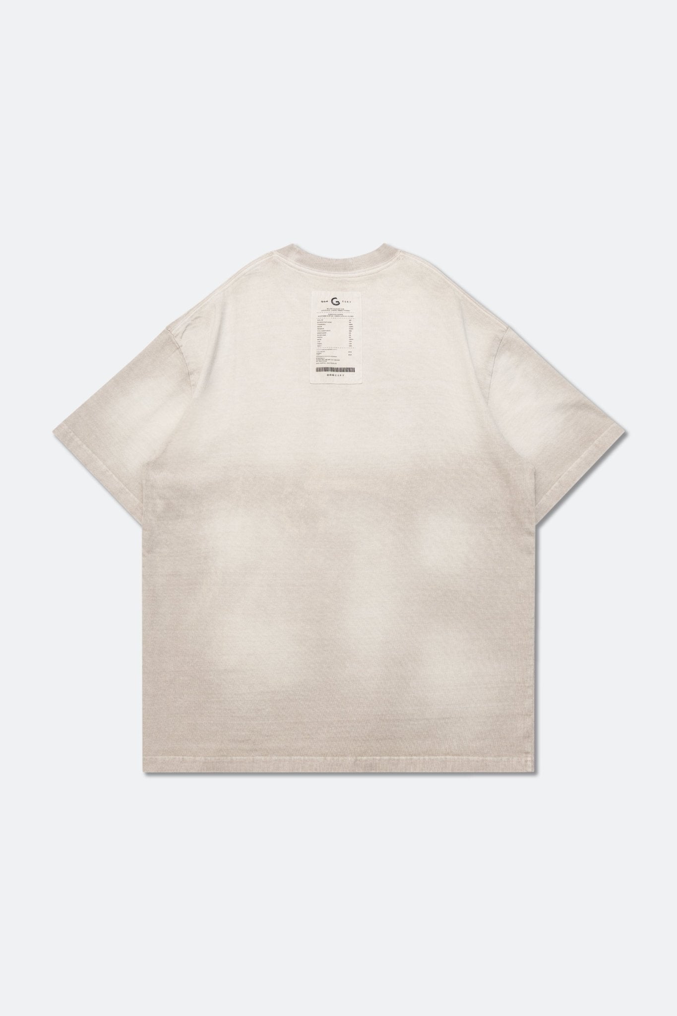 GROCERY WASHED INVOICE TEE/ FADED CREAM - GROGROCERY