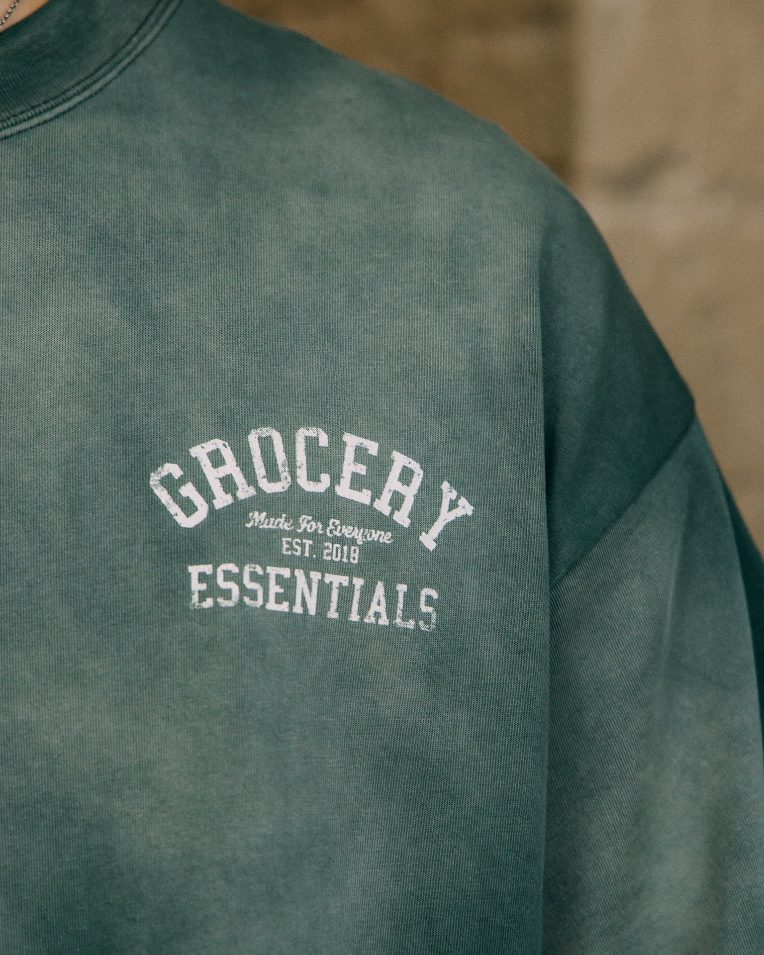 GROCERY WASHED LAYERED LONG TOP/ FADED GREEN - GROGROCERY