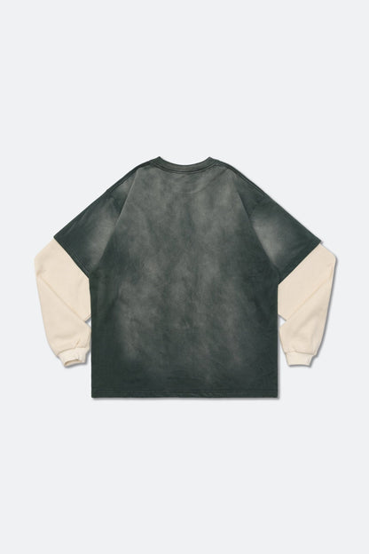 GROCERY WASHED LAYERED LONG TOP/ FADED GREEN - GROGROCERY