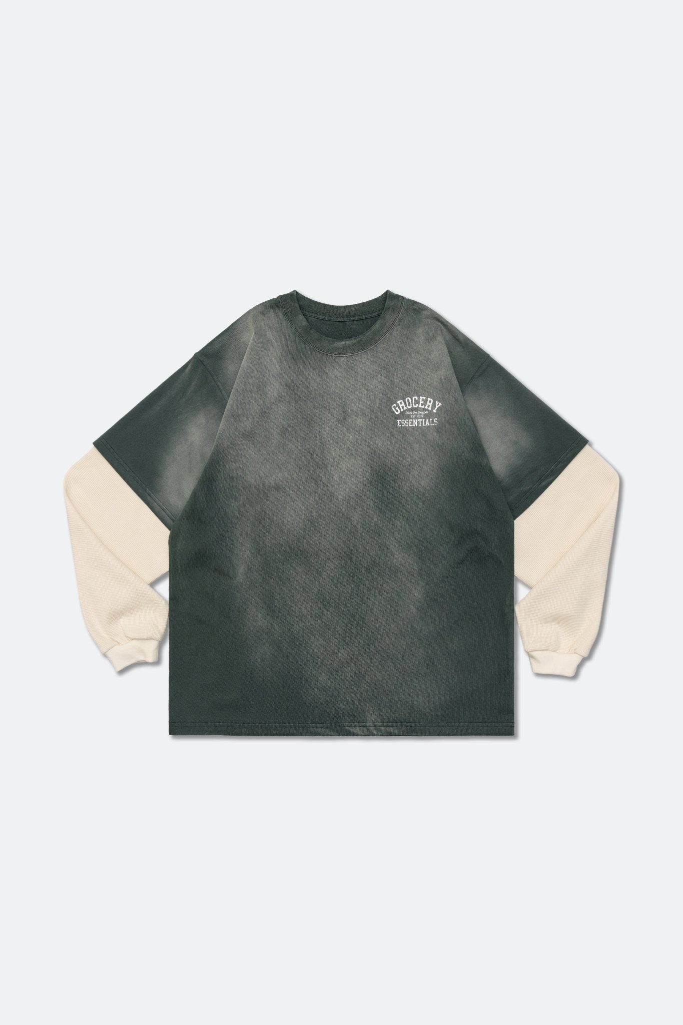 GROCERY WASHED LAYERED LONG TOP/ FADED GREEN - GROGROCERY