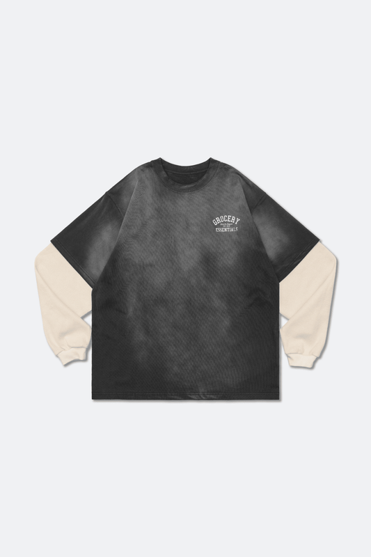 GROCERY WASHED LAYERED LONG TOP/ WASHED CHARCOAL - GROGROCERY