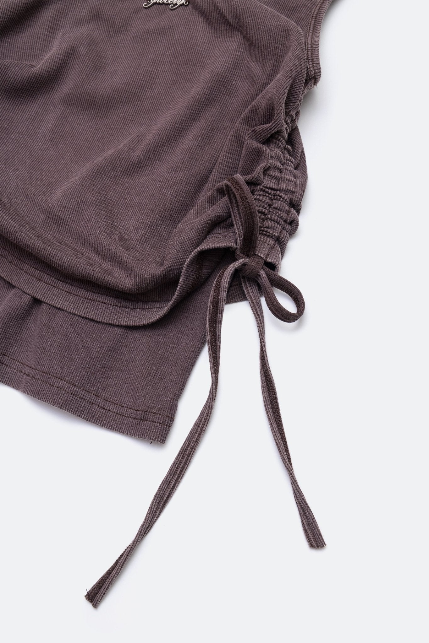 GROCERY WASHED LAYERED TANK TOP/ CHARCOAL - GROGROCERY