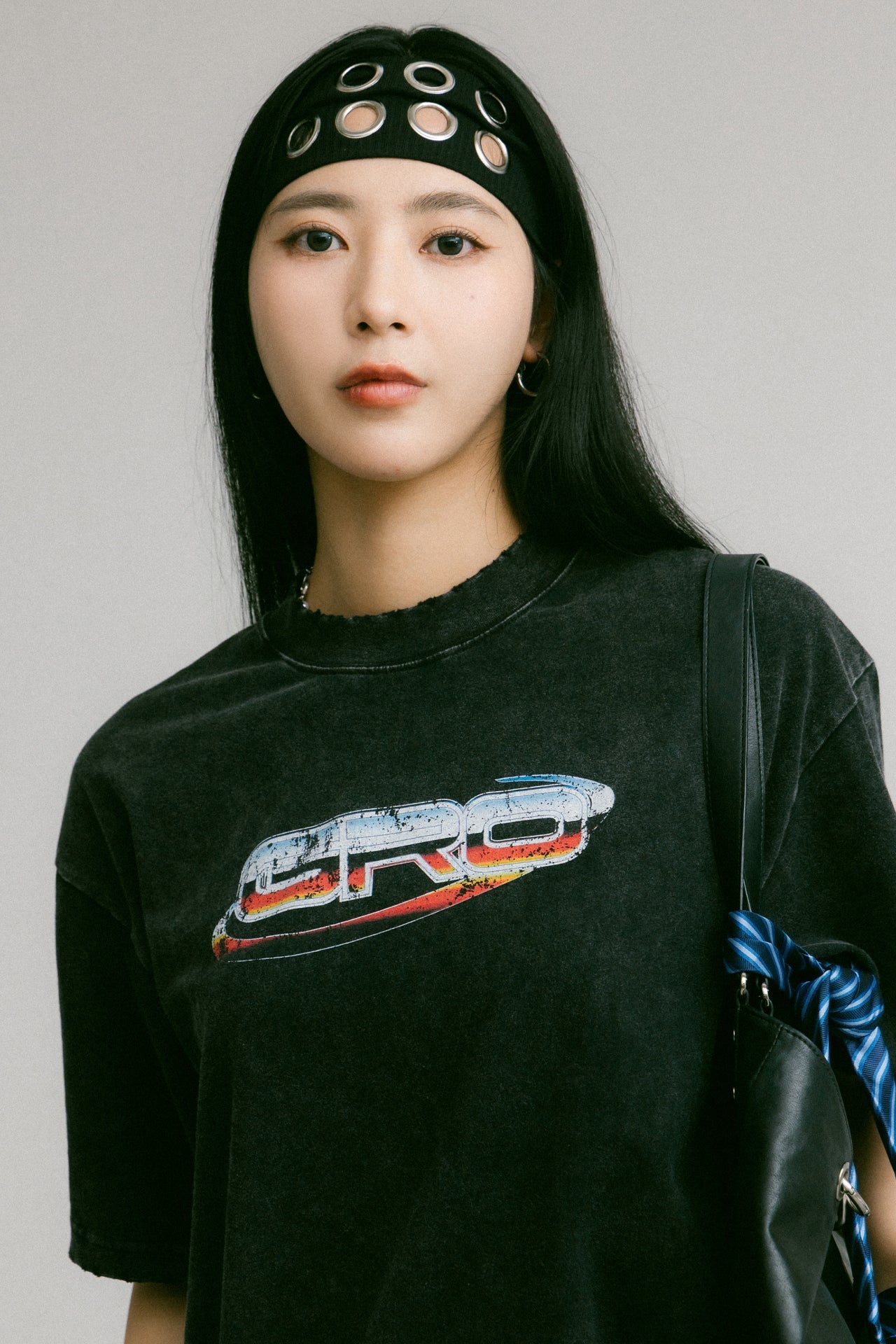 GROCERY WASHED OVERSIZED LOGO TEE/ BLACK - GROGROCERY