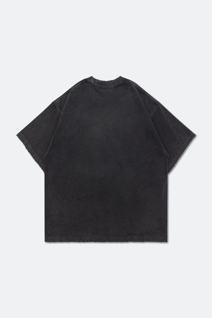 GROCERY WASHED OVERSIZED LOGO TEE/ BLACK - GROGROCERY