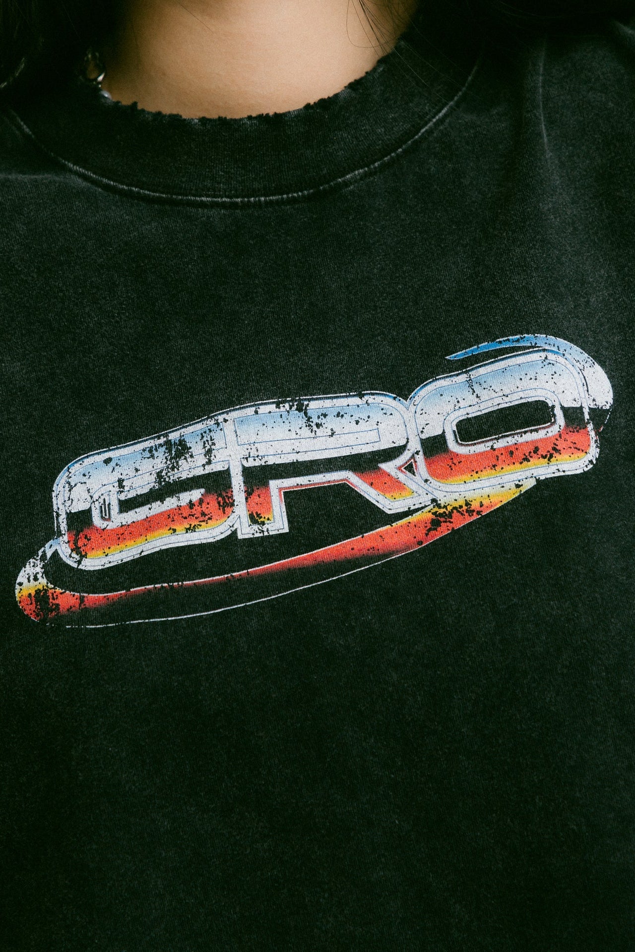 GROCERY WASHED OVERSIZED LOGO TEE/ BLACK - GROGROCERY