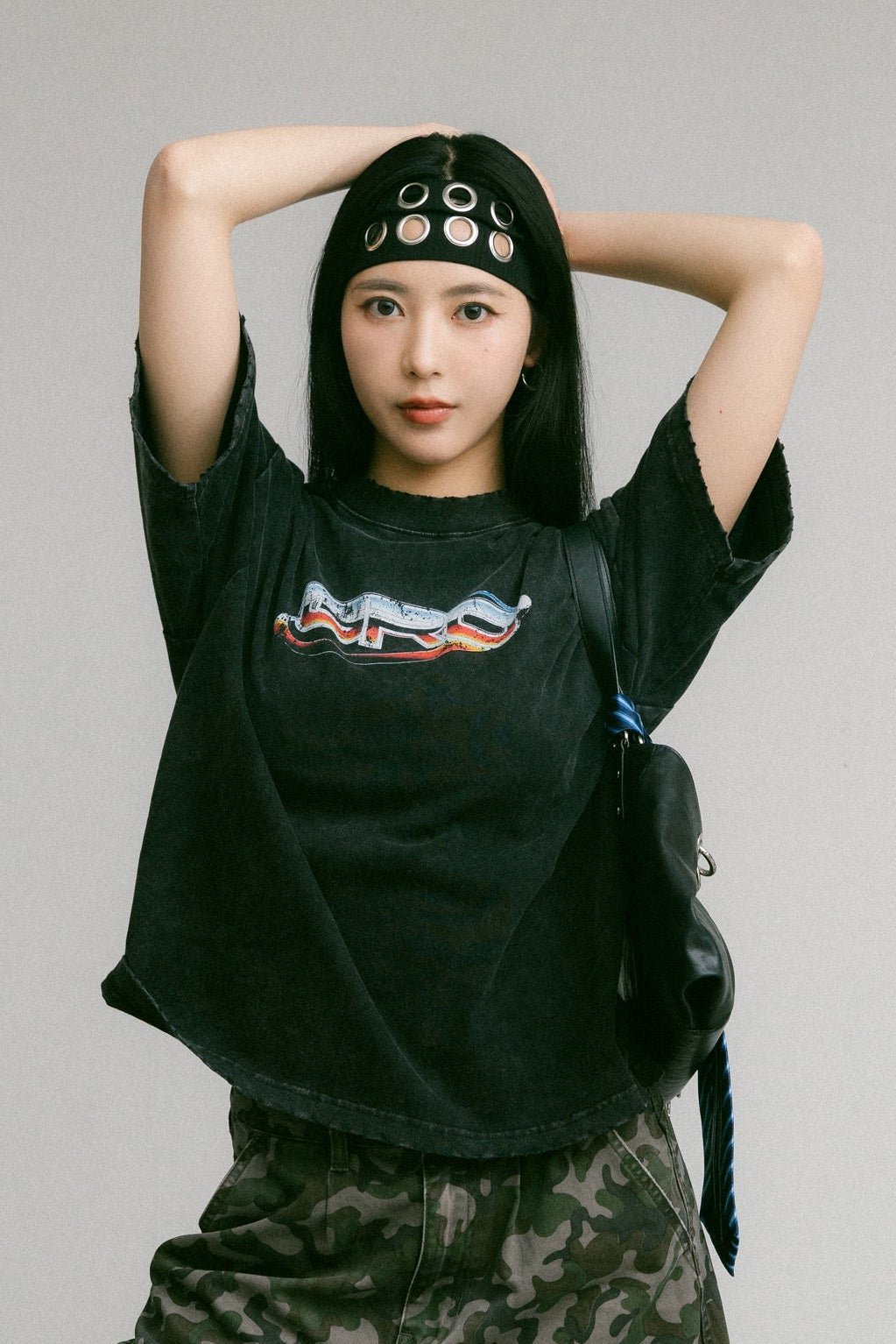 GROCERY WASHED OVERSIZED LOGO TEE/ BLACK - GROGROCERY