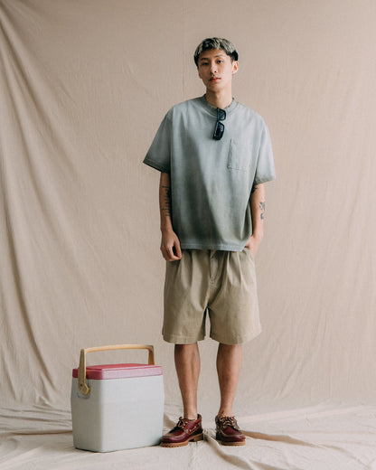 GROCERY WASHED POCKET INVOICE BOXY TEE/ SUN FADE DARK OLIVE - GROGROCERY