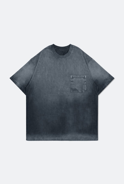 GROCERY WASHED POCKET INVOICE BOXY TEE/ SUN FADE NAVY - GROGROCERY