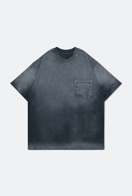 GROCERY WASHED POCKET INVOICE BOXY TEE/ SUN FADE NAVY - GROGROCERY