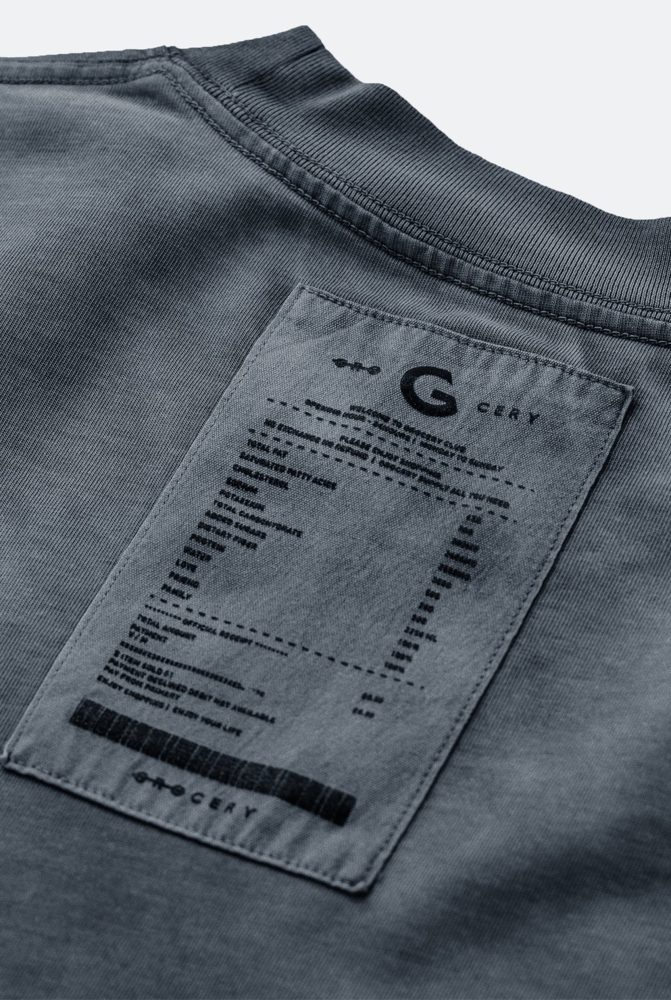 GROCERY WASHED POCKET INVOICE BOXY TEE/ SUN FADE NAVY - GROGROCERY