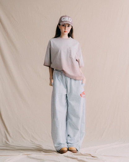 GROCERY WASHED POCKET INVOICE BOXY TEE/ SUN FADE PINK - GROGROCERY