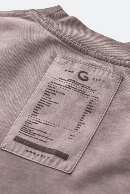 GROCERY WASHED POCKET INVOICE BOXY TEE/ SUN FADE PINK - GROGROCERY